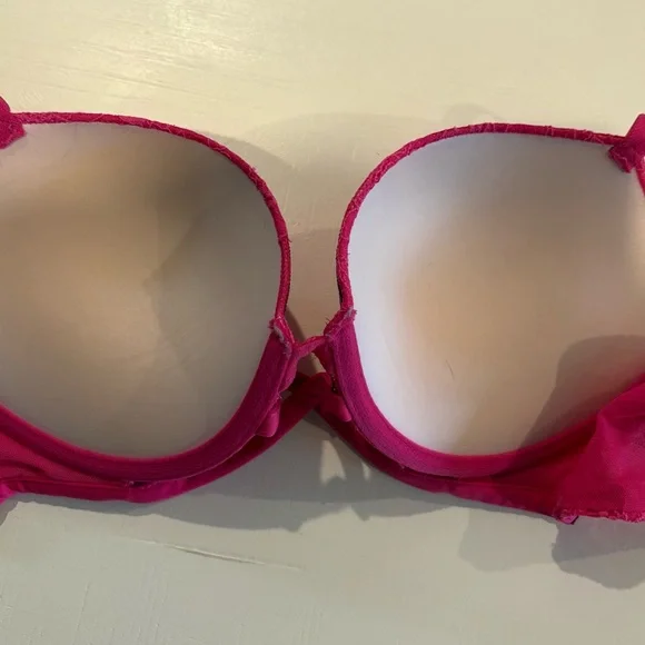 Victoria Secret Elegant Pink Lace Padded Push up Bra - Picture 4 of 5